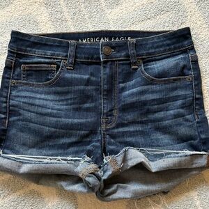 American Eagle High-Rise Shortie Jean Shorts